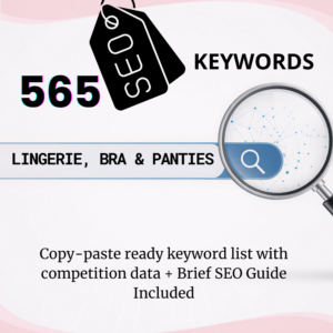 Etsy keywords for lingerie, bra and panties