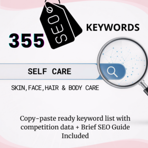 355 Etsy keywords for self care