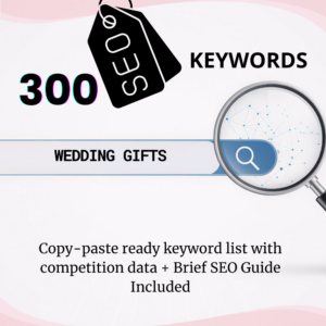 Wedding Gifts SEO Keywords Pack