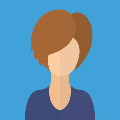 Illustration of a person with short brown hair and a blue background, representing client testimonials for Sellvisory's digital marketing services.