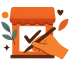Hand drawing a shop icon with a pen, symbolizing Etsy marketing services and shop optimization.
