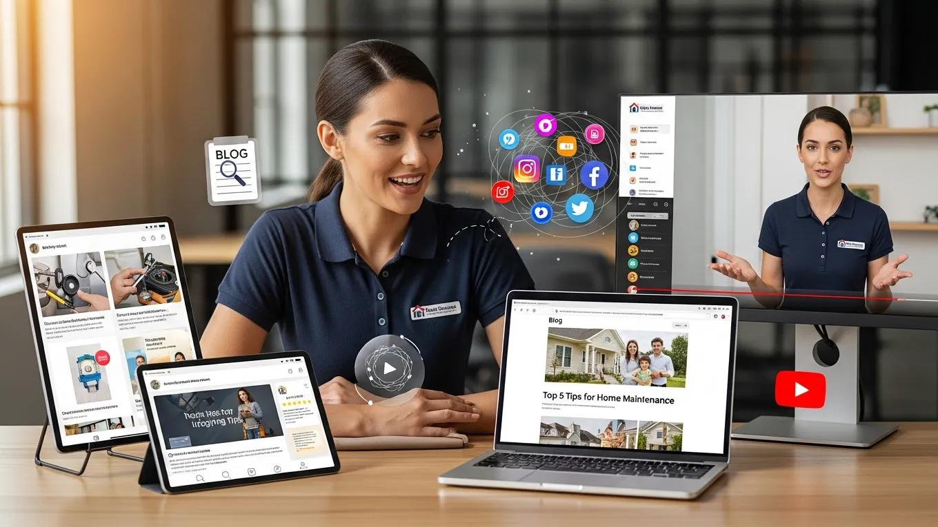 Home service provider utilizing content marketing strategies to engage customers